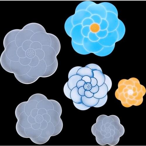 Silicone Mold Flower Coaster Mold DIY Special Craft Supplies for DIY Resin Epoxy Casting SEC88