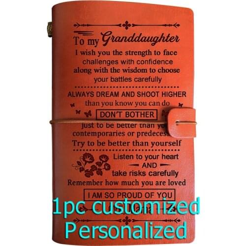 Engraved Leather journal personalized gifts to my husband BJ272 Customized Notebook A5 Dropshipping Supplier US Store Diary