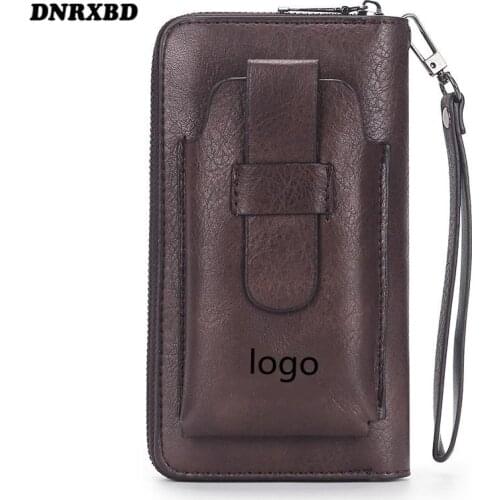 Clutch Bag Men Wallets High Quality zipper phone bag Card Holder Male Purse business Large Capacity Wallet For Men Money bag