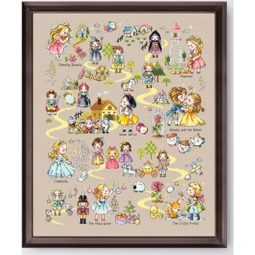 G131 Stich Cross Stitch Kits Craft Packages Cotton Fabric Floss Counted Linen fabric Needlework Embroidery Cross-Stitching