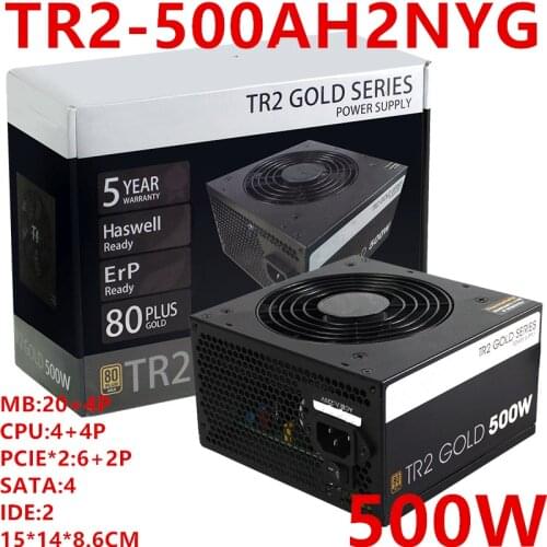 New PSU For Thermaltake(Tt) Brand TR2 GOLD 500W ATX 80plus Gold Game Silent Power Supply 500W Power Supply TR2-500AH2NYG