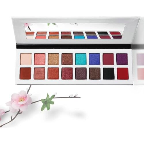 Sequins Matte Strip Shape Eyeshadow Power Palette Shimmer Lasting Makeup Pigment Private Label