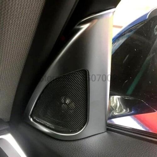 Fit For BMW 3 Series 2016 2pcs Chrome Inner A Pillar Molding Trim Triangular Cover Protectors Car Exterior Interior Decoration