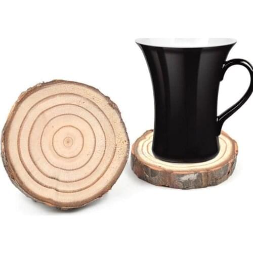 Natural Round Wood Coasters Cup Mat Tea Coffee Mug Drinks Holder Table Mat Wooden Coasters For Drinks