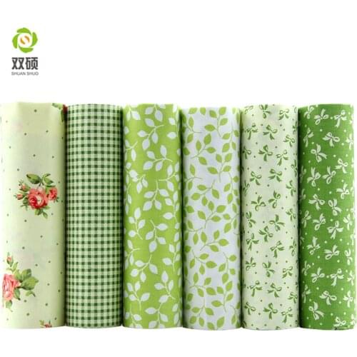 Shuanshuo Hot Floral Cotton Fabric Patchwork Needlework Textile Pattern Sewing Fabric For Doll Clothes Bags 40x50CM A2-6-2