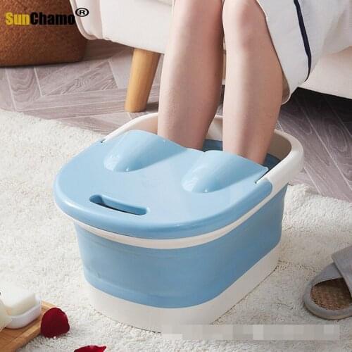 Nordic Folding Foot Bath Soaking Bucket Plastic Footbath Portable Massage Household Foot Soaking Basin Foldable Soaking Bucket