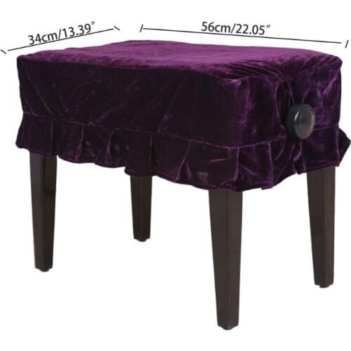 High Quality Anti Dust Pleuche Stool Cover Stool Seat Covers Piano Bench Pleated Slipcover Chair Protector for Piano