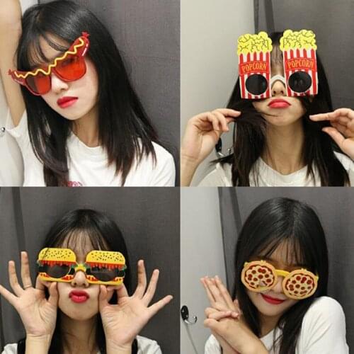 Funny Sunglasses Christmas Decoration Festival Photo Props Hamburg Pizza Beer Dollar Halloween Ornament Gift Party Decor