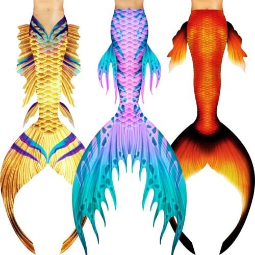 Girls Women Mermaid Tail Cosplay Costume Kids Swimmable Swimwear Custom Made Beach Swimming Cosplay Costume without Monofin