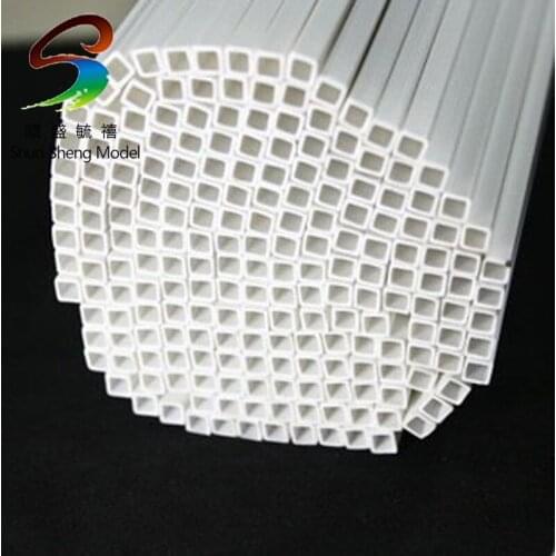 100pcs 5.0*5.0mm square tube ABS Plastic pipe JFG-5.0 50cm length