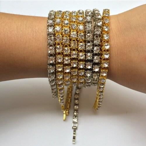 2021 Manufacturers Direct Sales: Wish Hot Selling 5mm Single Row Full Bracelet, Mens And Womens Hiphop 1 Row Allo Mens Jewe