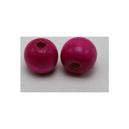 25 Hot Pink Round Wood Beads 20mm Large Wooden Beads