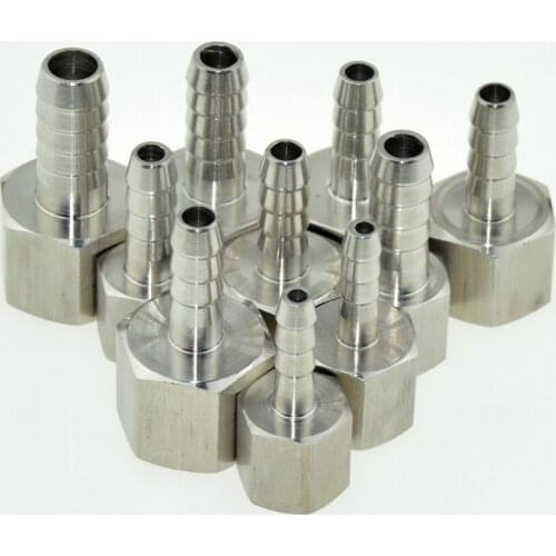 6mm 10mm 12mm Hose Barb Tail 1/4" 1/2"Inch BSP Female Thread Connector Joint Pipe Fitting SS 304 Stainless Steel Coupler Adapter