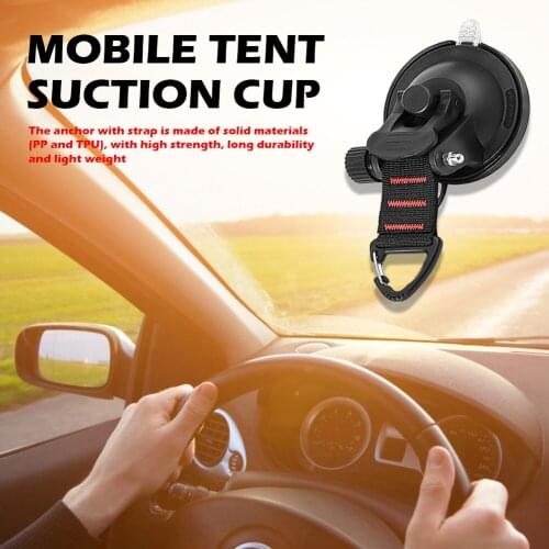 Suction Cup Anchor with Triangle Securing Hook Tie Down Camping Tarp Accessory Awning Pool Tarps Tents Securing Hook