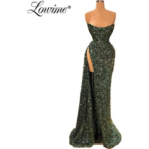Sparkly Fabric Strapless Prom Dresses Long Aibye Plus Size African Party Dress 2020 Custom Dubai Kaftans Robe De Soiree