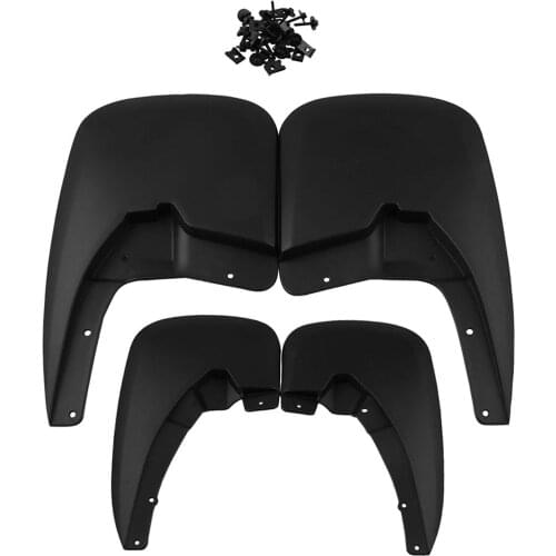 4pcs Auto Heavy Duty Mud Flaps Splash Guards for Dodge Ram 2002-2008 1500 & 2003-2009 2500 3500 -Front & Rear - Black