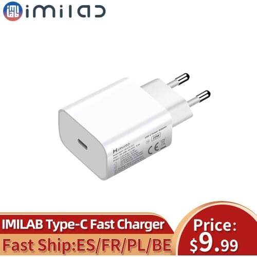 IMILAB 20W Quick Charge USB-C Charger 3.0 USB Fast Charging Adapter Fast Charger for iPhone 12 11 XR X Xs 8 Xiaomi Phone Charger
