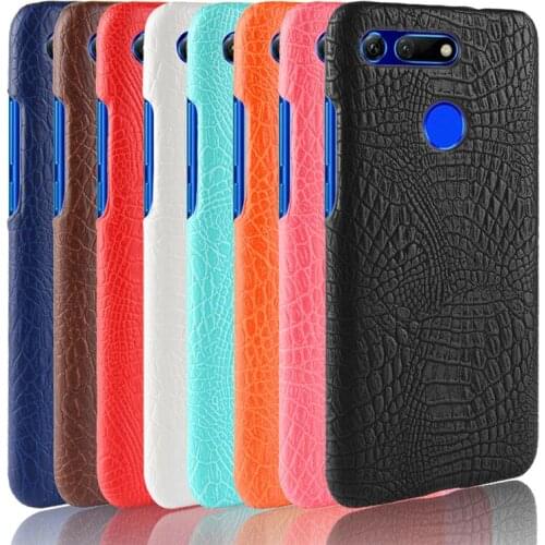Huawei Honor View 20 HonorV20 Case Crocodile Grain Hard PC+PU Leather Back Cover Case for Huawei Honor V20 Honor V 20 Cover