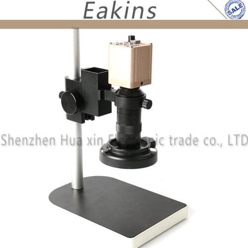 HD 1080P HDMI USB VGA Three Output Digital Industrial Microscope Video Camera With Light+100X Lens+ Holder For Phone PCB Repair