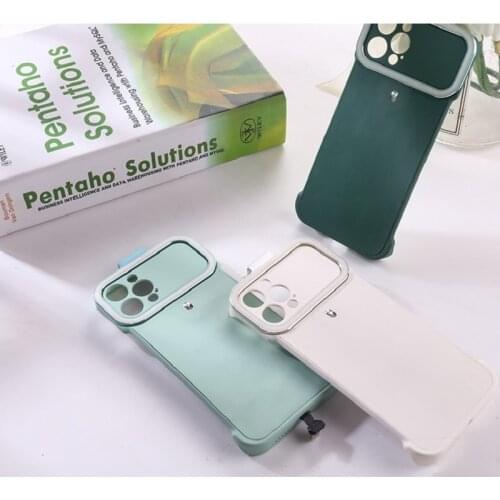 For IPhone 12/ 12 Pro Max 12mini Led Selfie Ring Fill Light Phone Back Cover Selfie Light Portable Mobile Phone Case