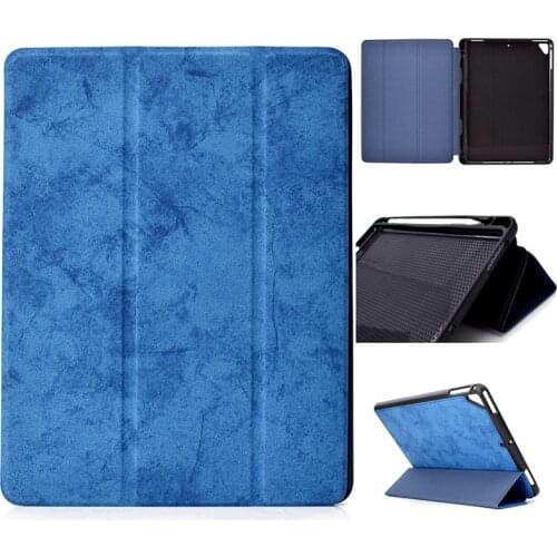 For new iPad 9.7 2017 2018 Case with Pencil Holder Slim Full Body Protective Shockproof Smart Cover for ipad5/6 Air Air2 pro 9.7