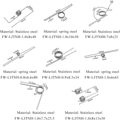 FUMAO Wholesale Custom Variety Of Styles Stainless Steel0.7-1.0mm Adjustable Torsion Spring For Garbage Can