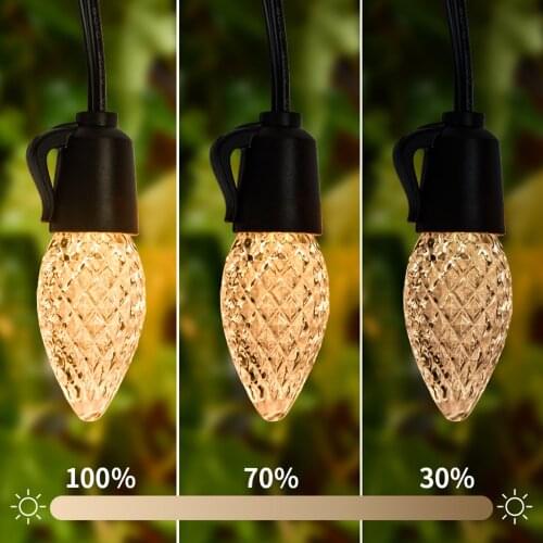 String Lights 15M Fairy String Lights C35 LED Shatterproof Christmas Lights Waterproof Fancy Wedding Decoration Lights Outdoor