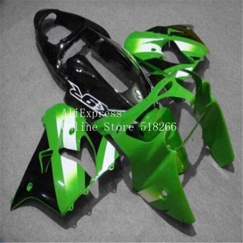 Custom as need fairing kits for KAWASAKI Ninja ZX9R 00 01 motorcycle sports fairings kit 2000 2001 ZX 9R green black body kit