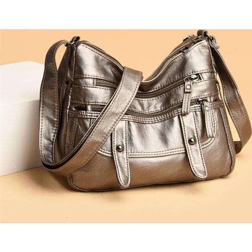 Purses and Handbags for Women 2021 High Quality Pu Leather Croosbody Shoulder Messenger Bags Many Pockets 2 Belt Waterproof Sac