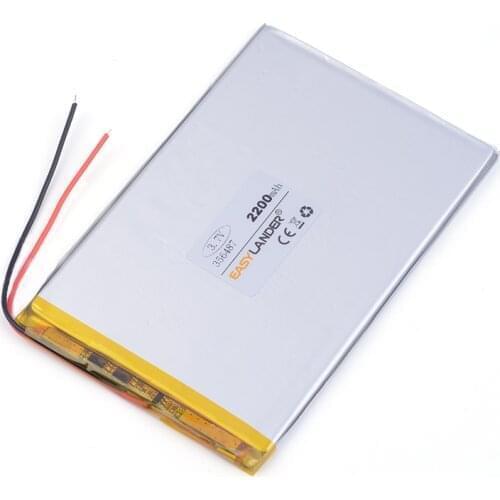 Lithium ion rechargable battery 356487 2200mAh For Mp3 GPS PSP phone PAD MID DVD Power bank