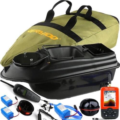 VERY100 Wireless GPS Fishing Bait Boat Hook Post RC Boat Educational Toy Boat,LCD Display Fishfinder,Spare Batteries,Carrybag