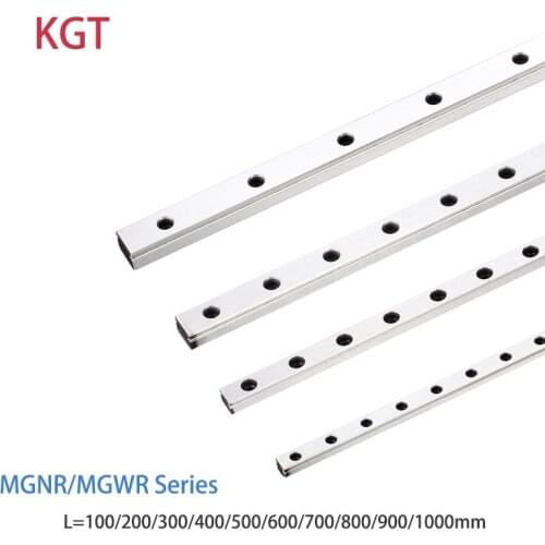 KGT 3D Printer MGN7R MGN9R MGN12R MGN15R L 100 350 400 500 600 800mm miniature linear rail slide 1pcs MGN linear guide cnc parts