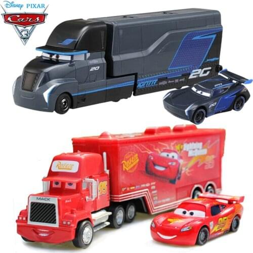 Disney Pixar Cars 2 3 Jackson Storm Mack Uncle Truck 1:55 Diecast Lightning McQueen Model Car Toys Children Birthday Gift