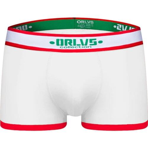 2020 ORLVS Brand Men Boxer Underwear New Cotton U Pouch Sexy Underpants Cueca Cotton Pants Boxer shorts Male Panties OR172