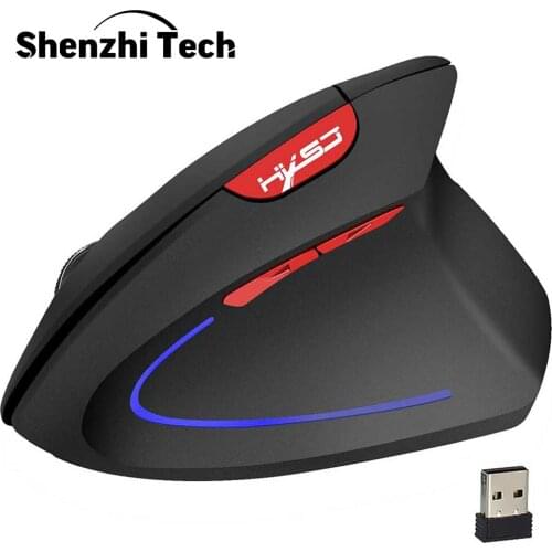 2.4GHz Vertical Mouse 6D Wireless Mouse Gaming 2400DPI Rechargeable Suitable Ergonomic Design Wrist Pain USB Mice For Compute
