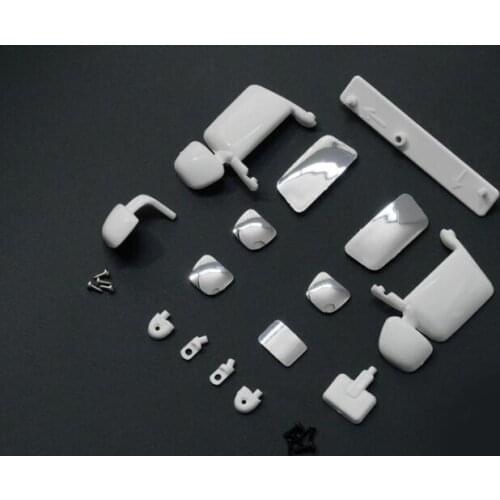 Rearview Mirror Set Spare Parts For 1/14 Trailer Tamiya Scania R620 R470 DIY RC Dump Truck Model