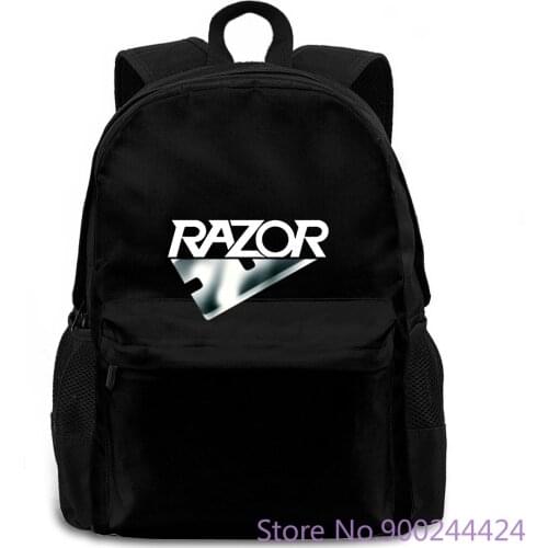New RAZOR Trash Metal Rock Band Logo Black Letter Printed women men backpack laptop travel school adult student