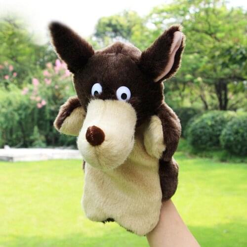 New Wolf Hand Puppet Baby Kids Child Soft Doll Plush Toy Gift