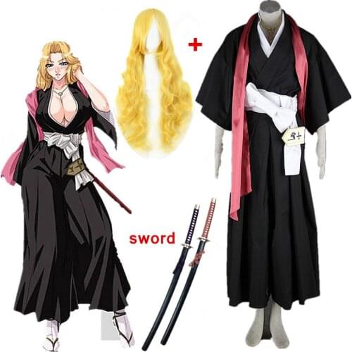Anime Bleach Cosplay - Bleach 10th Division Lieutenant Matsumoto Rangiku Best costume wig sword for Halloween Cosplay