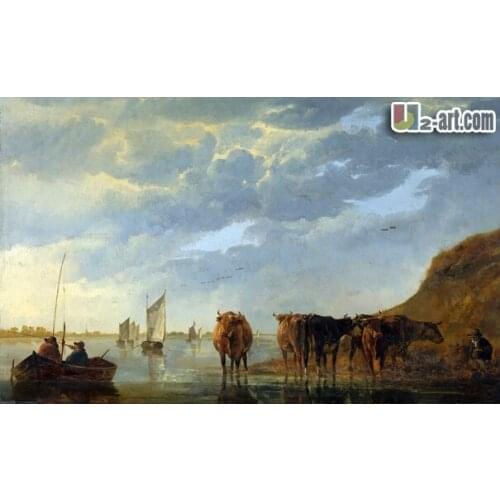 Canvas Prints (Aelbert Cuyp) Wholesale modern art classic oil painting print picture on canvas for sale Classical-088