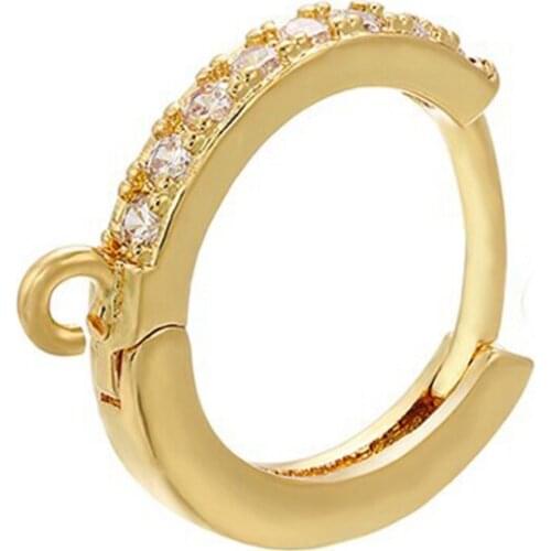 1 Piece Hoop Earrings Small Cubic Zircon Trendy Blue CZ Jewelry Rose Gold Silver Color Black Aretes Rainbow Hook Accerories