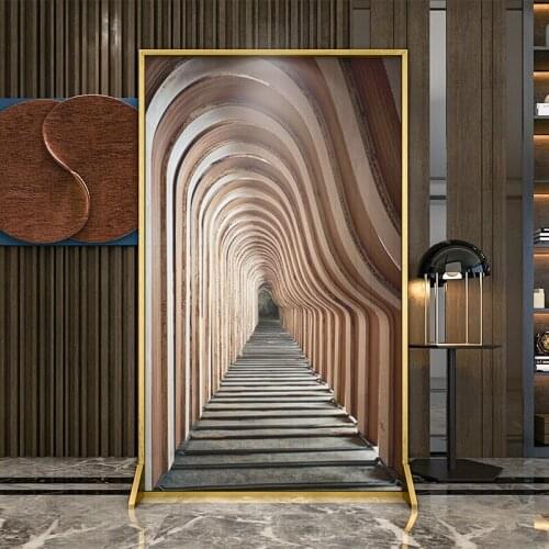 North European and American style retro screen partition living room decoration space sense art metal screen