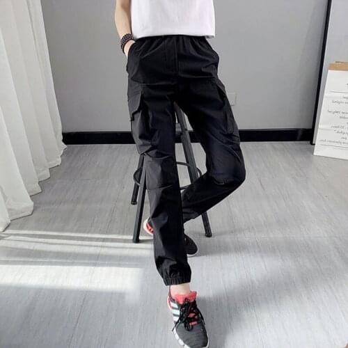 Xia Xia overalls sweatpants outdoor big trousers lesbian thin section breathable trousers slim and quick-drying