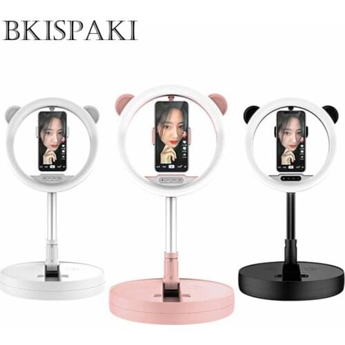 Foldable 11inch Selfie Led Circle Beauty Ring Light Tiktok Youtube Live Stream Makeup Ring Light with Stand & Phone Holder
