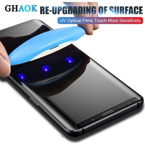 UV Tempered Glass For Samsung Galaxy S10 Plus S9 S8 Plus S7 Edge 100D Full Liquid Glue Screen Protector For Samsung Note 9 8 S10