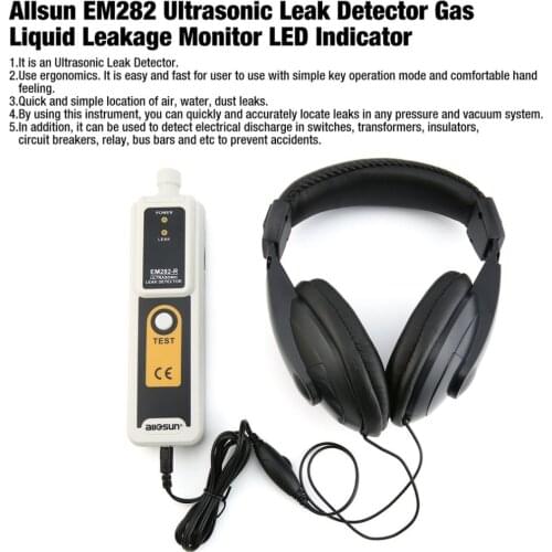 Ultrasonic Gas Leak detector Transmitter Pressure Vaccum System Locator Detects Air Water Dust Leakage Indicator