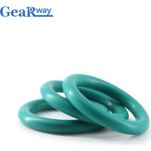 Gearway Fluorine Rubber O Ring Seal 5mm thickness Green FKM O Ring Sealing Gasket 37/38/39/40/57/58/59mm OD O Type Ring