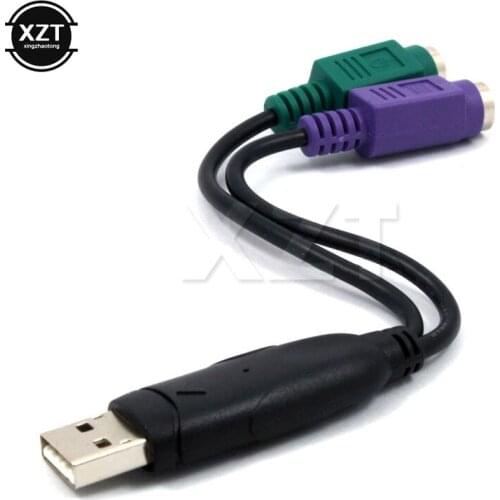 USB jack Male to 6 Pin 6 Pin PS2 for PS/2 Female Extension Cable Y Splitter Wire Adapter Connector for Keyboard Mouse Scanner