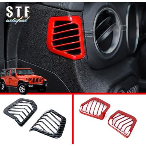 ABS Interior Upper Air Conditioning Vent AC Outlet Trim Cover For Jeep Wrangler JL 2018 2019