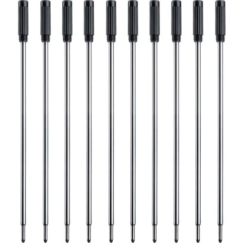 1000 pcs/lot Rotating Metal Pen Refill Special Ballpoint Pen Refill Rod Cartridge Core Ink Recharge Black Blue Ink 11.6cm